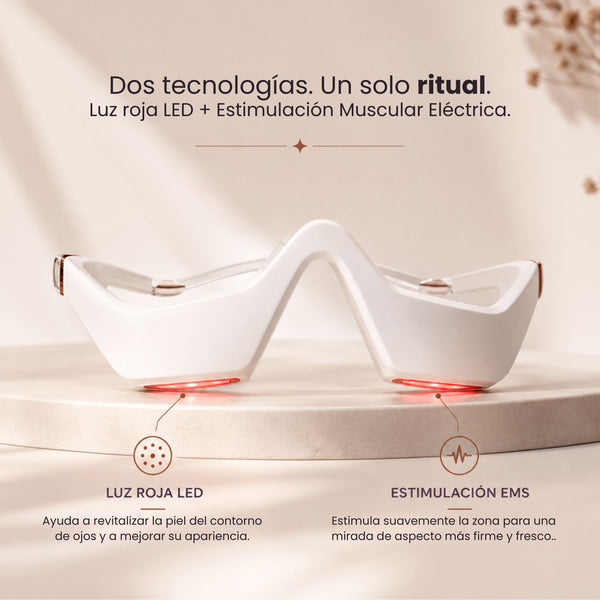 RevitalEyes® 2 en 1: terapia de luz roja + EMS para eliminar las bolsas de los ojos