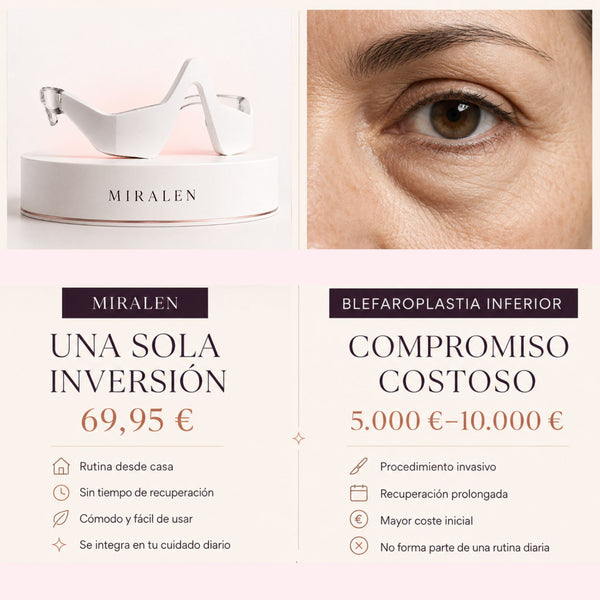 RevitalEyes® 2 en 1: terapia de luz roja + EMS para eliminar las bolsas de los ojos